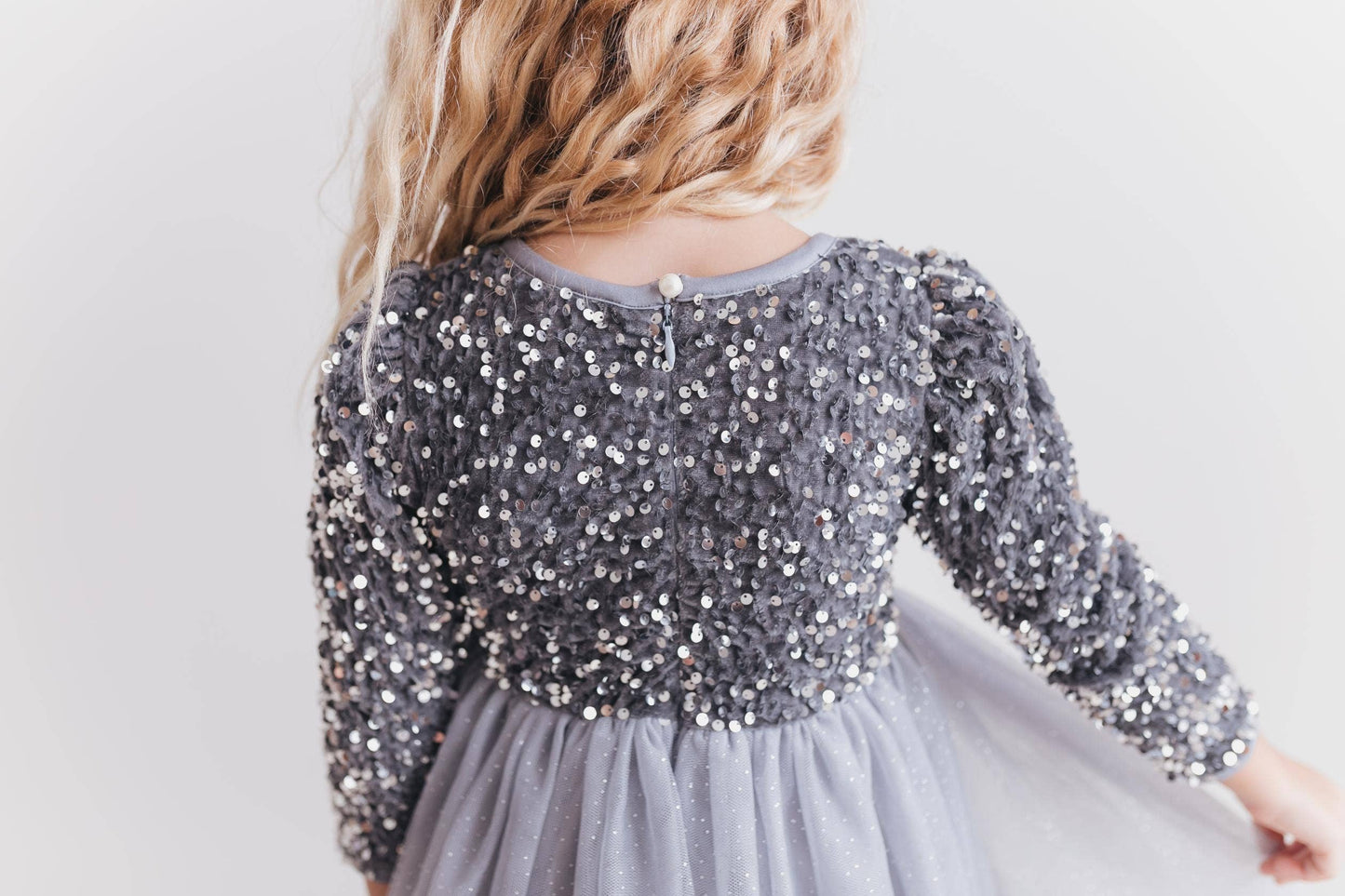 Sequin Silver Tulle Dress