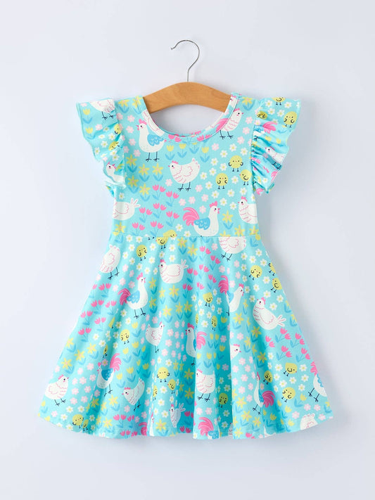 Whimsical Garden Chicken Dress