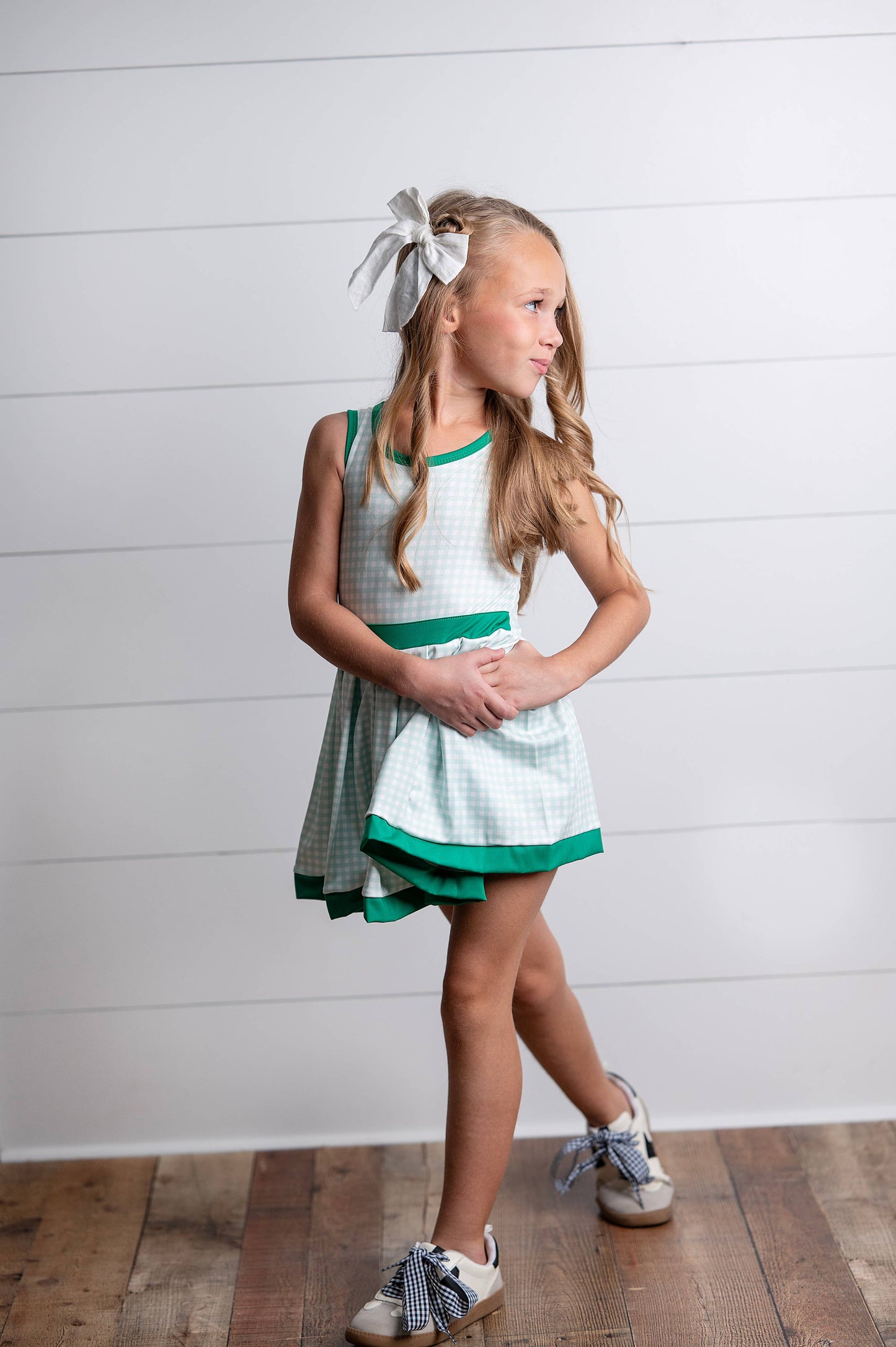 Green Check Athletic Dress