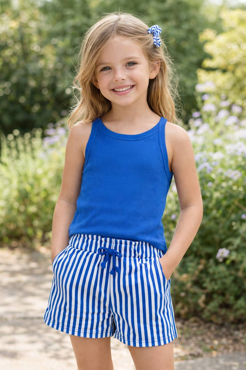 Tank+Striped Shorts