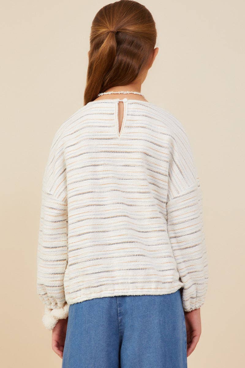 Striped Terry Knit Top