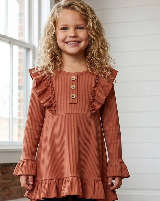 Toffee Ribbed Long Sleeve