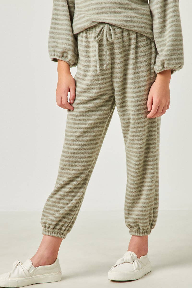 Girls Striped Jogger