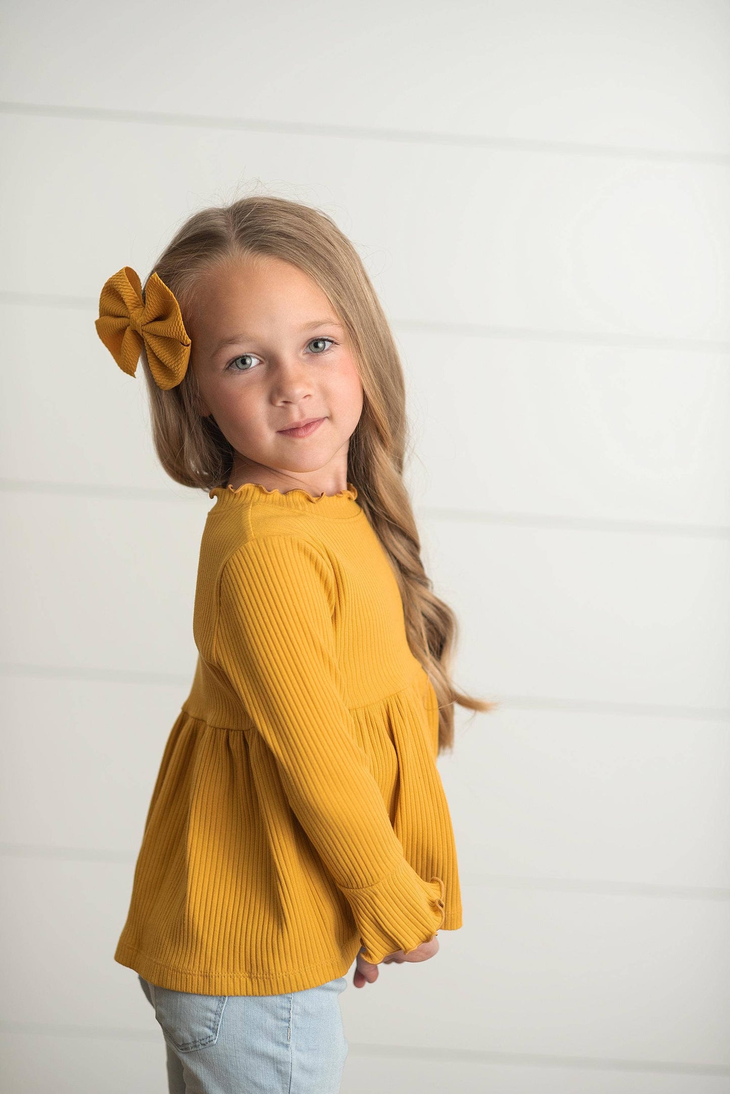 Mustard Ribbed Long Sleeve