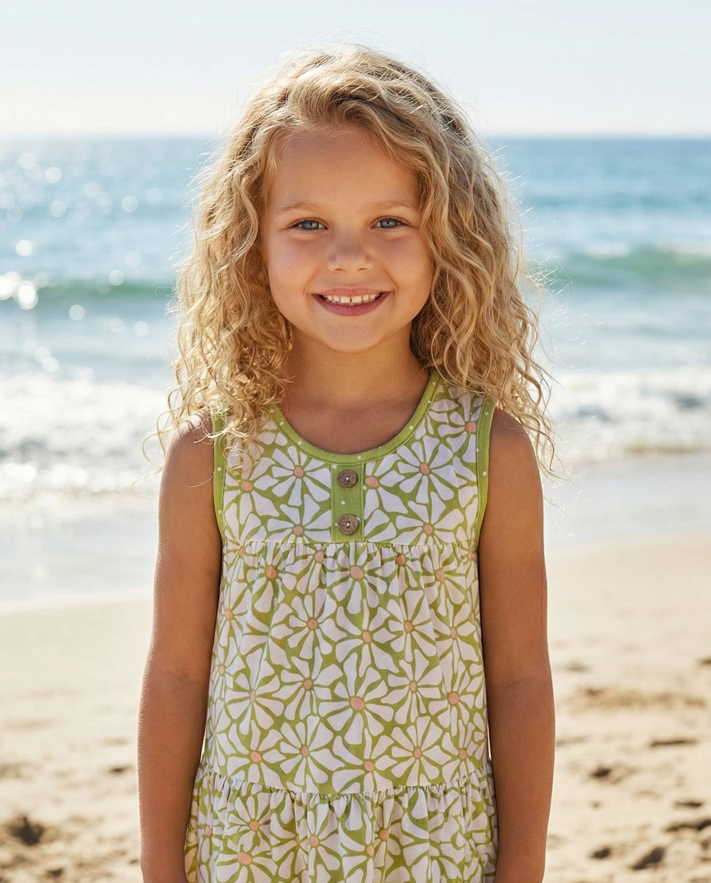 Green Daisy Short Set