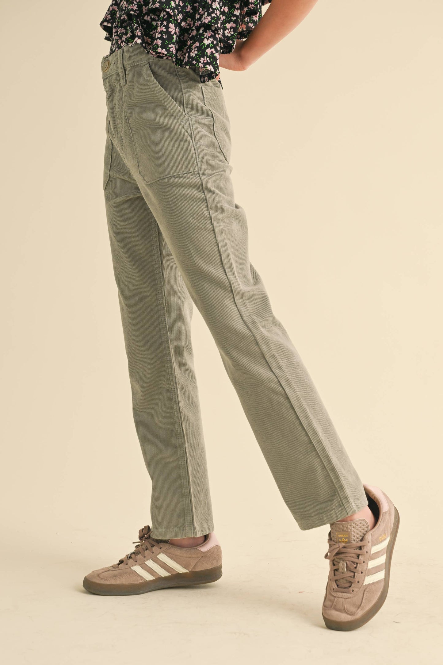 Olive Corduroy Pants